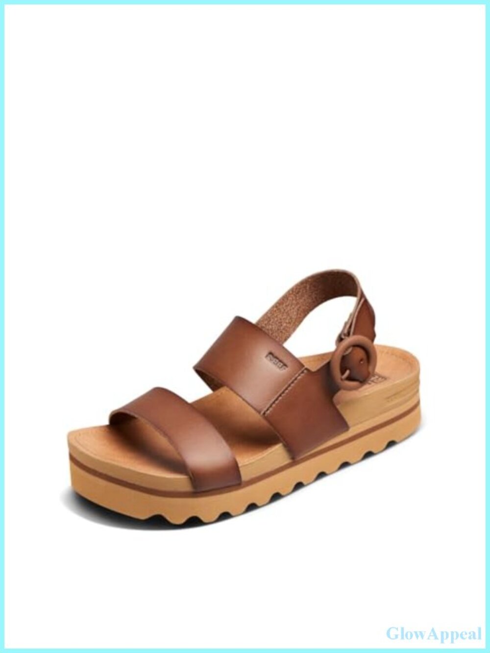 Platform Slide Sandals with Adjustable Buckle Strap